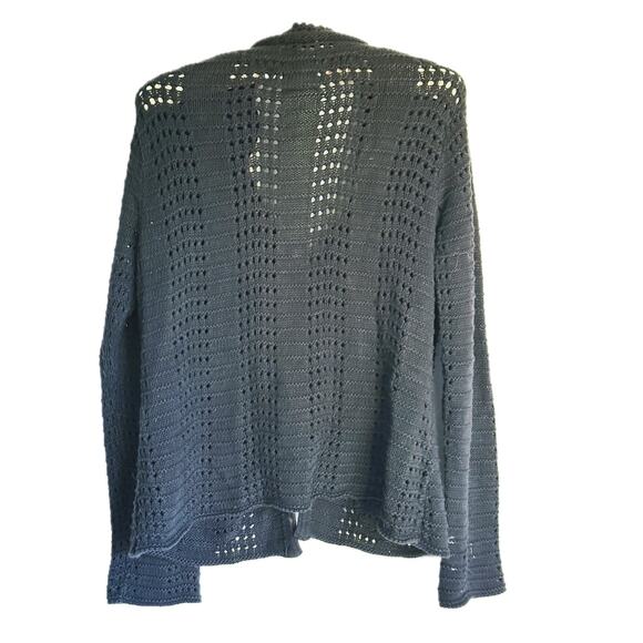 Willow Vintage Crochet Cardigan Sweater Medium Gray - Picture 3 of 8
